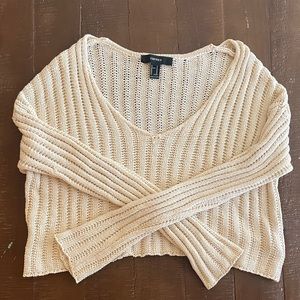 Medium Cream Sweater- Forever 21